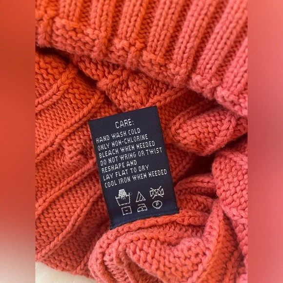 Orange Ralph Lauren Cable Knit Sweater - Picture 3 of 6